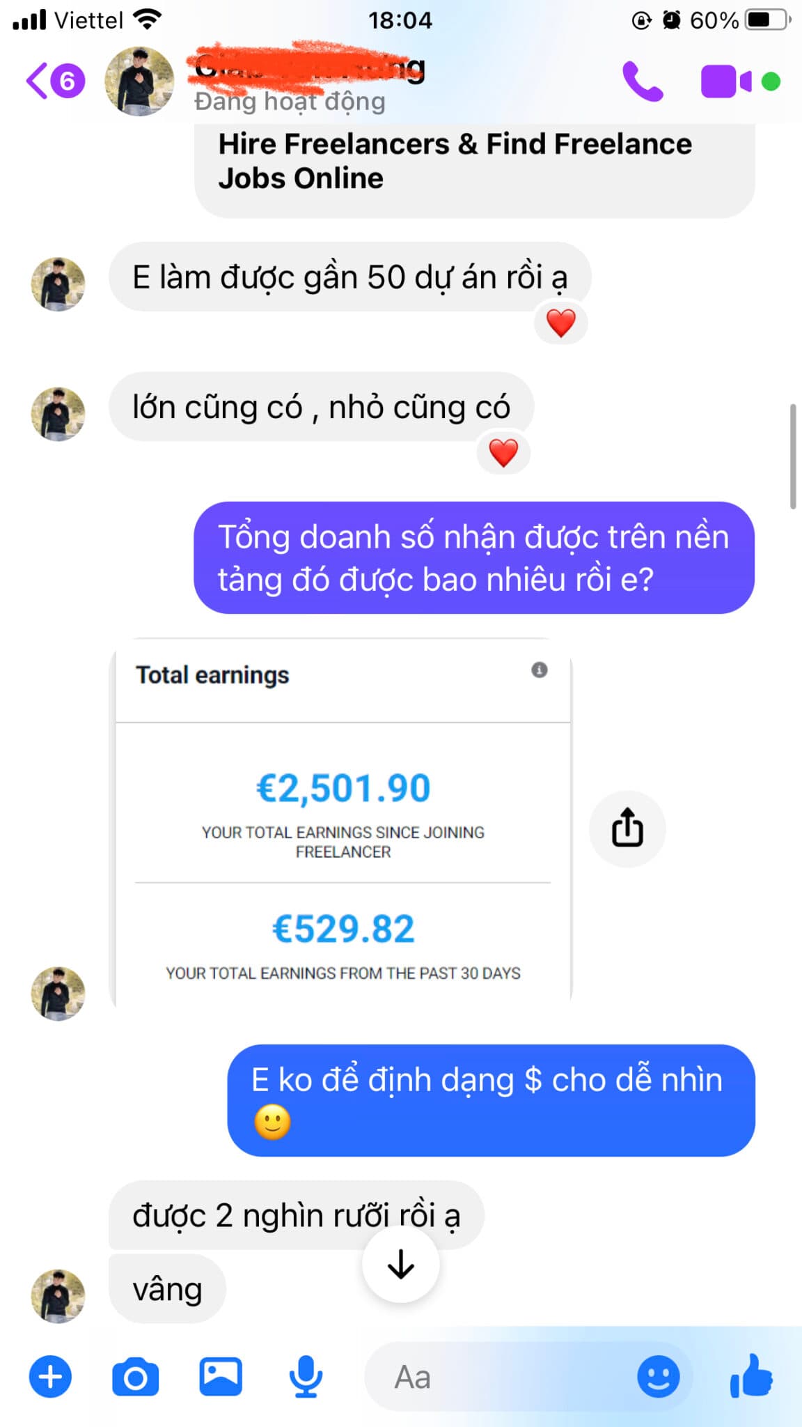 Học viên Hưng - lương 60 triệu