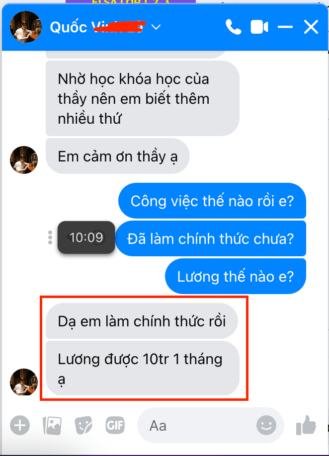 Học viên Phú - lương 25 triệu